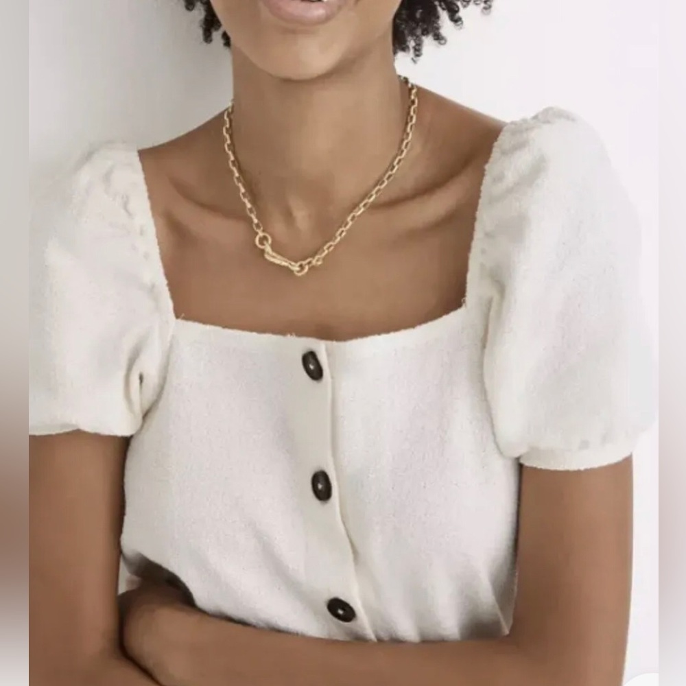 Madewell Women’s Size 3XL Square Neck Puff Sleeve Top  NWOT